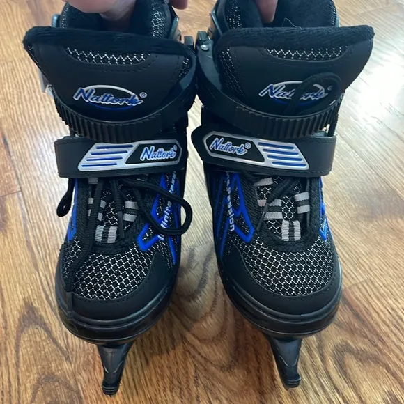 Nattork Ice Skates. Lace-Up Skates. Soft Padding and Reinforced Ankle Support.