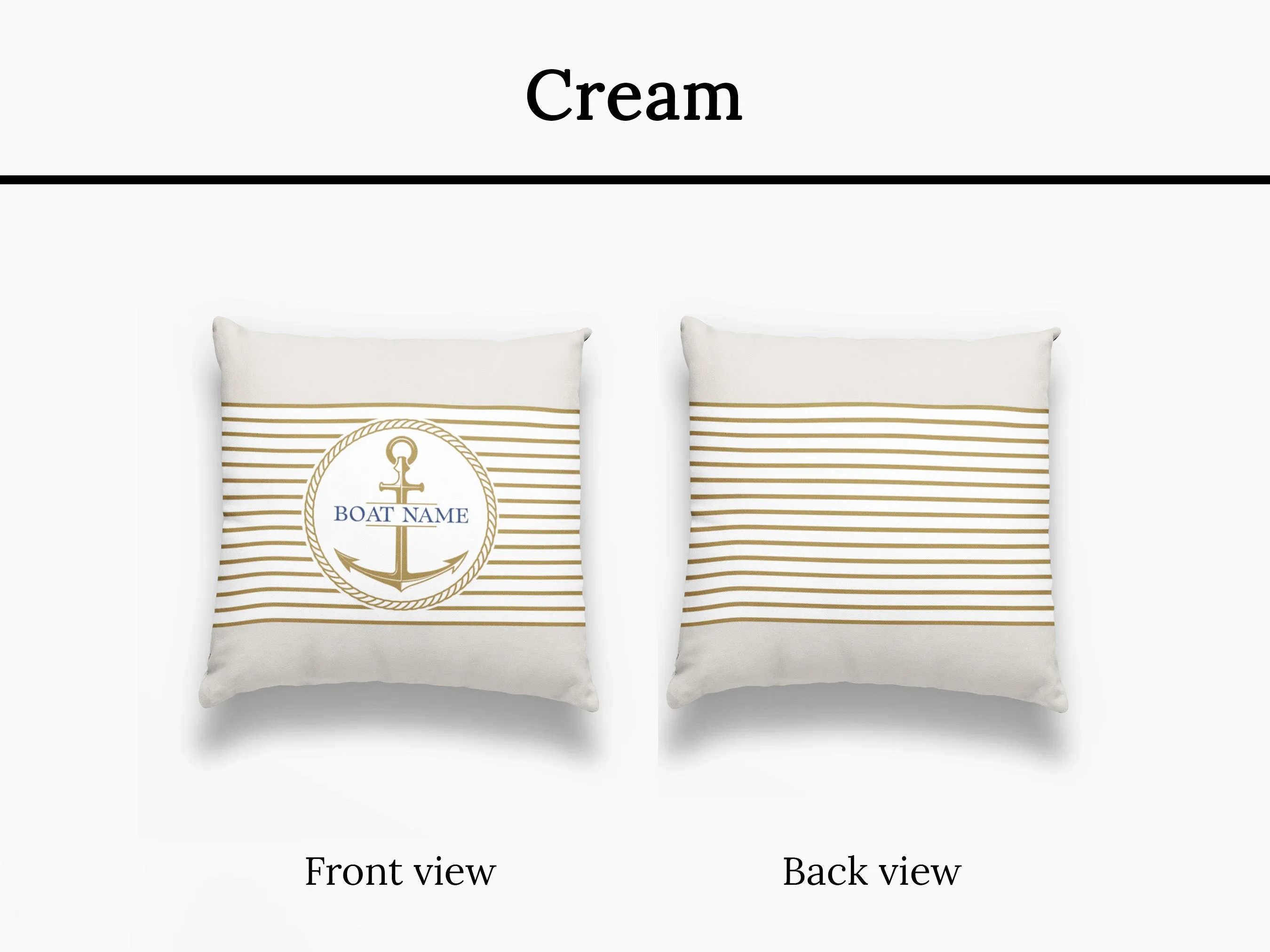 Nautical Boat Cushion | Upwind Design