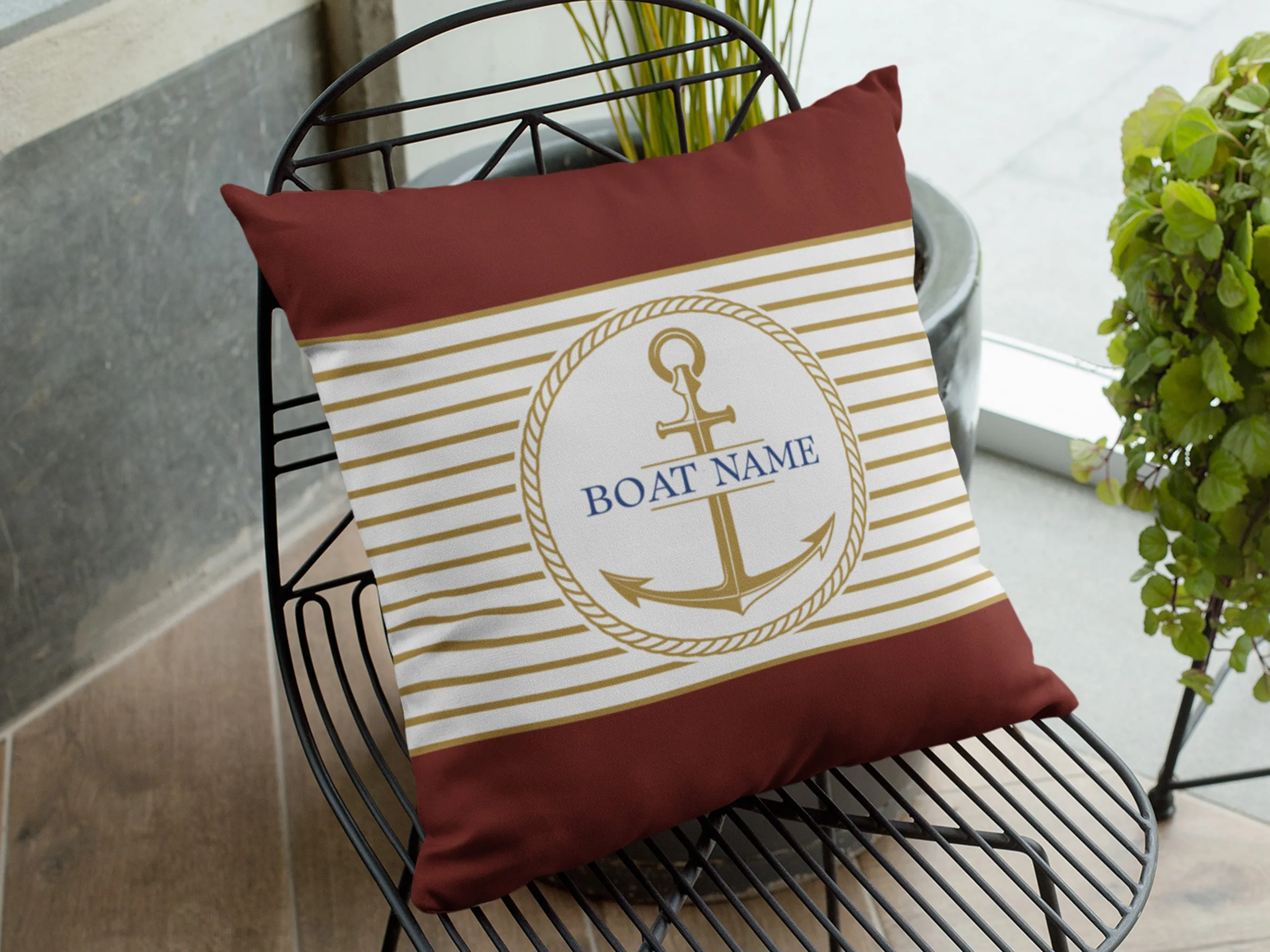 Nautical Boat Cushion | Upwind Design