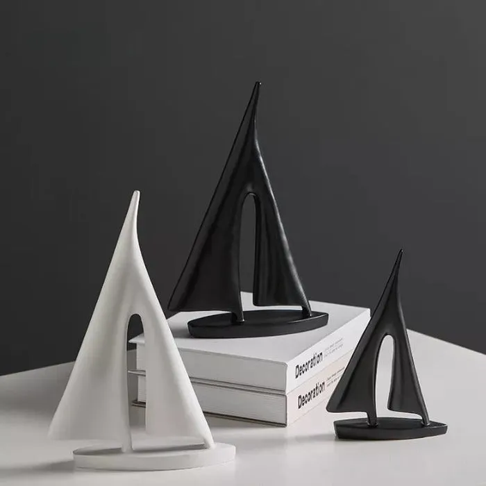 Nautical Charm | Handcrafted Maritime Boat Sculpture