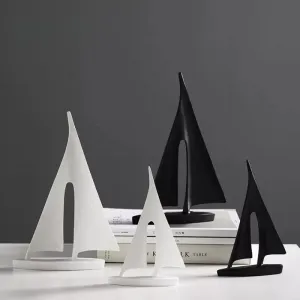Nautical Charm | Handcrafted Maritime Boat Sculpture