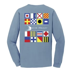 Nautical Flags Pocket Long Sleeve Shirt
