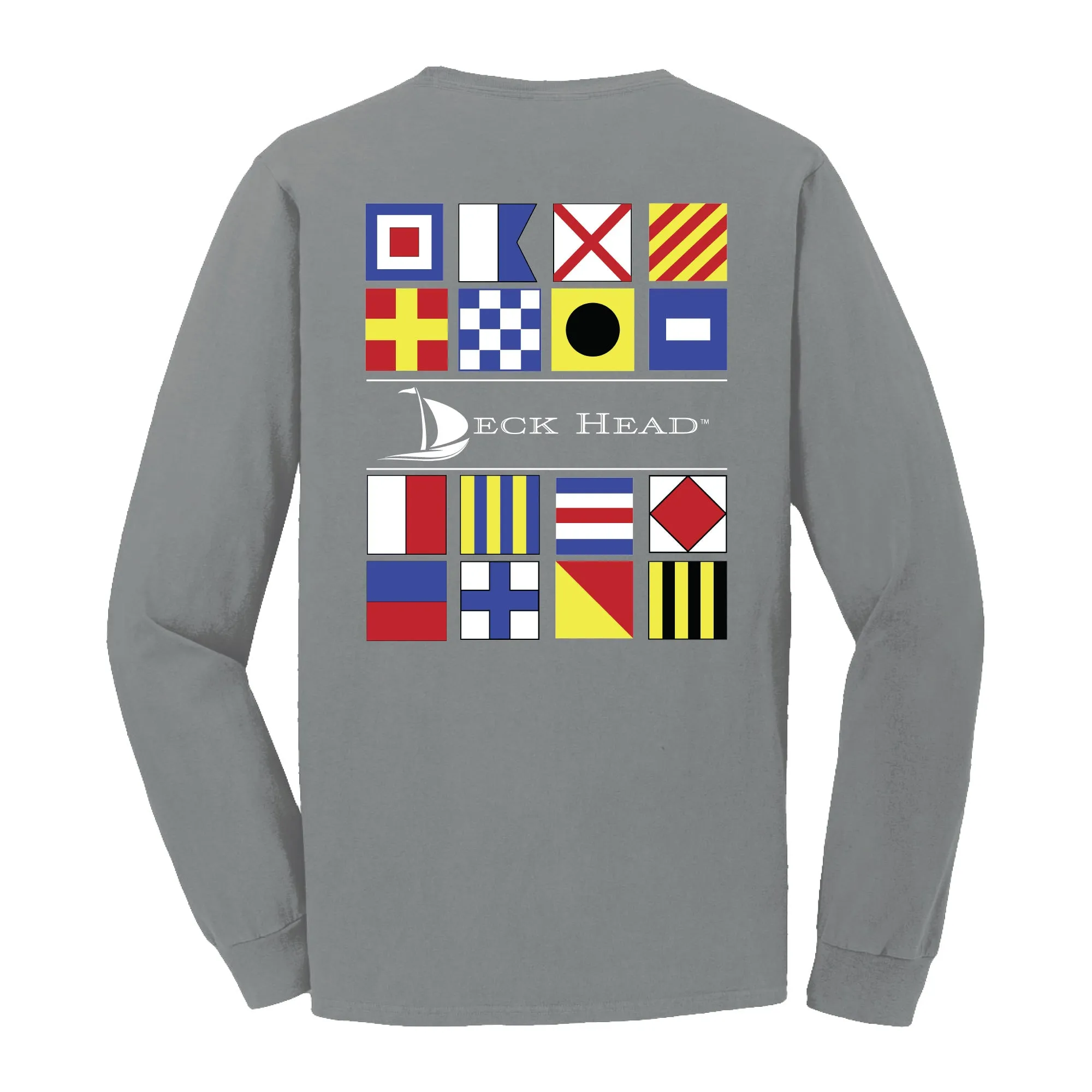 Nautical Flags Pocket Long Sleeve Shirt