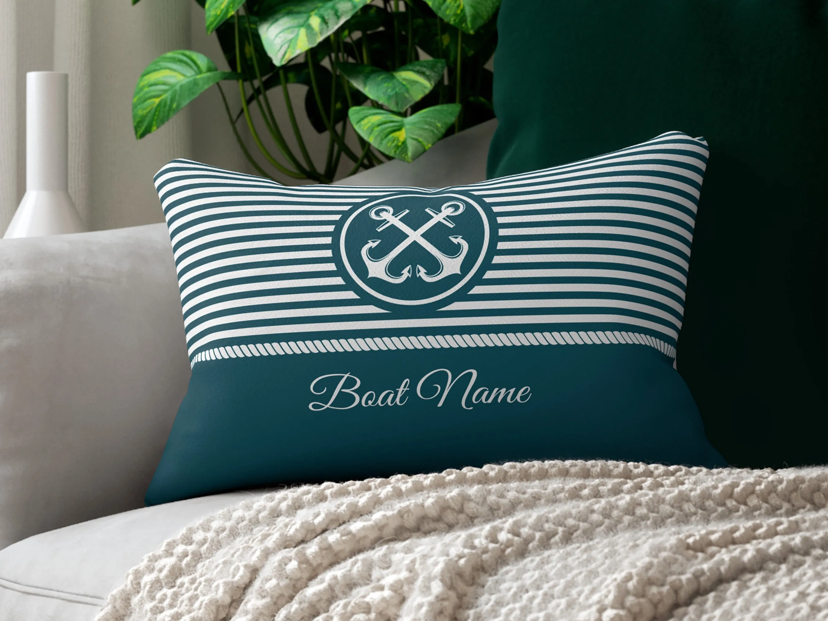 Nautical Lumbar Pillow | Upwind Design