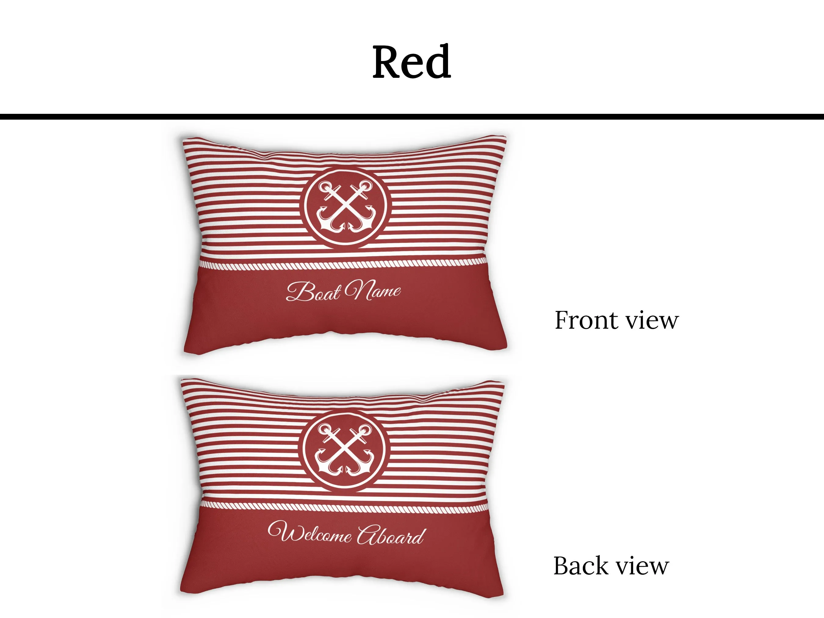 Nautical Lumbar Pillow | Upwind Design