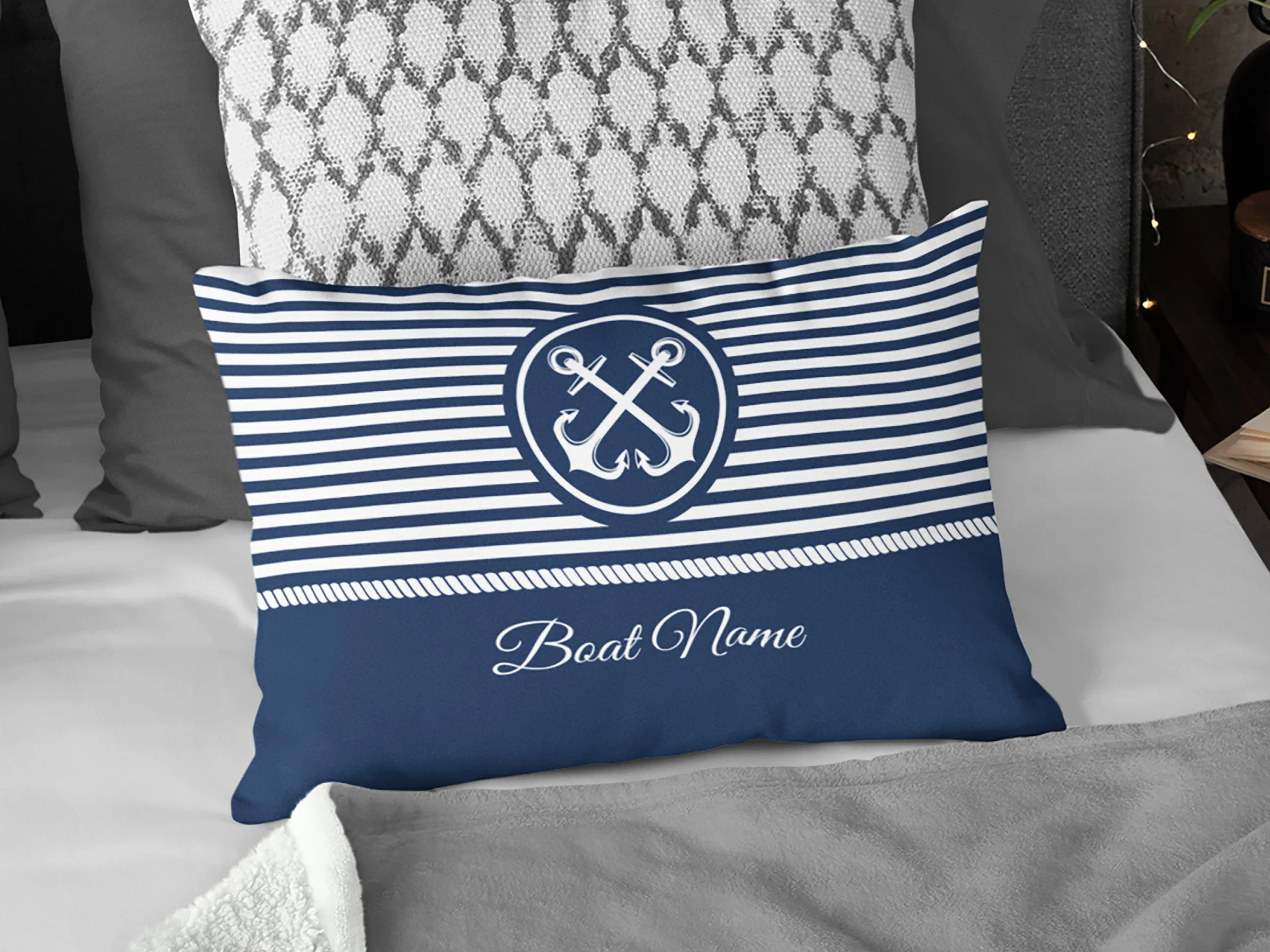 Nautical Lumbar Pillow | Upwind Design
