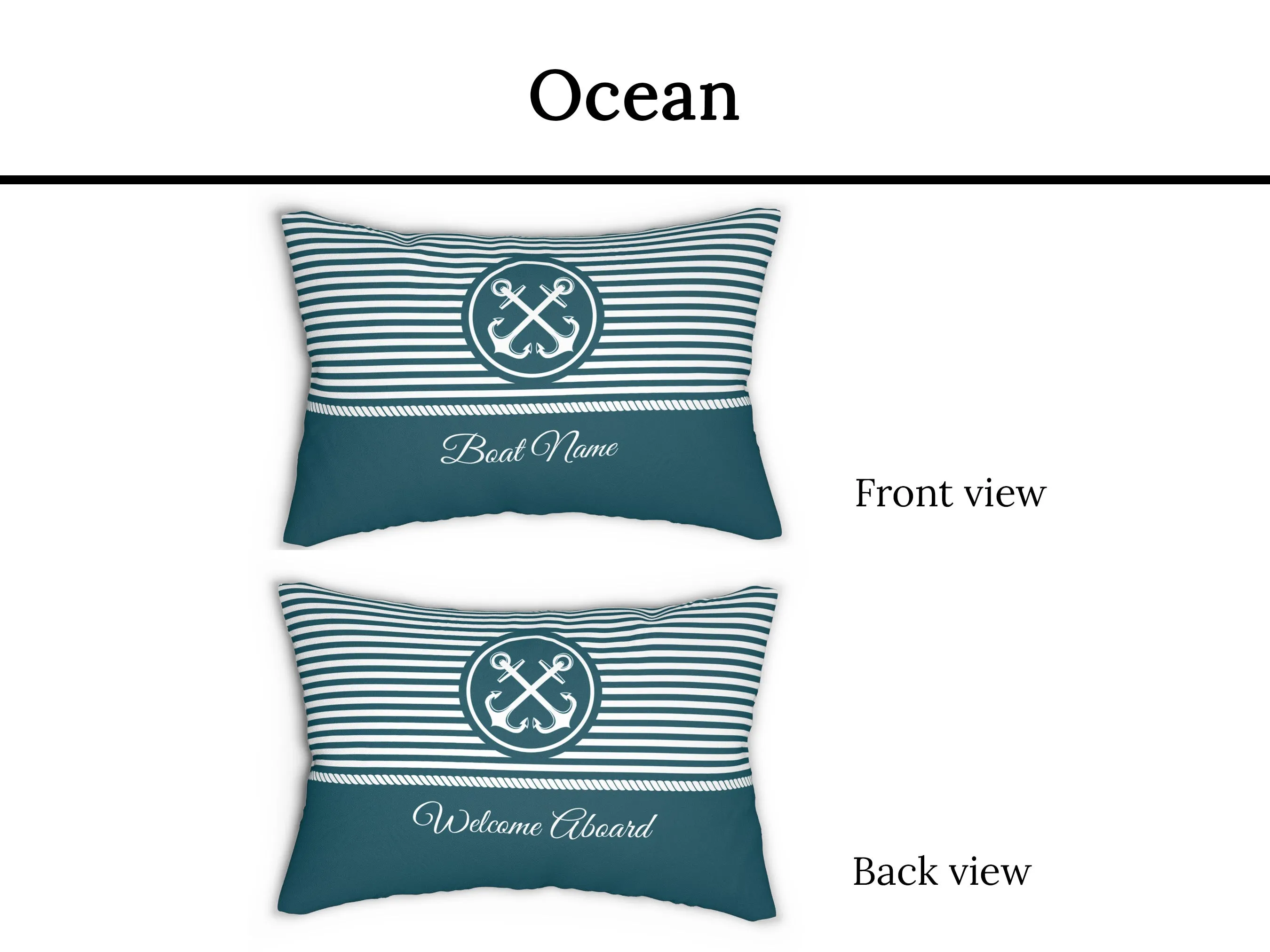 Nautical Lumbar Pillow | Upwind Design