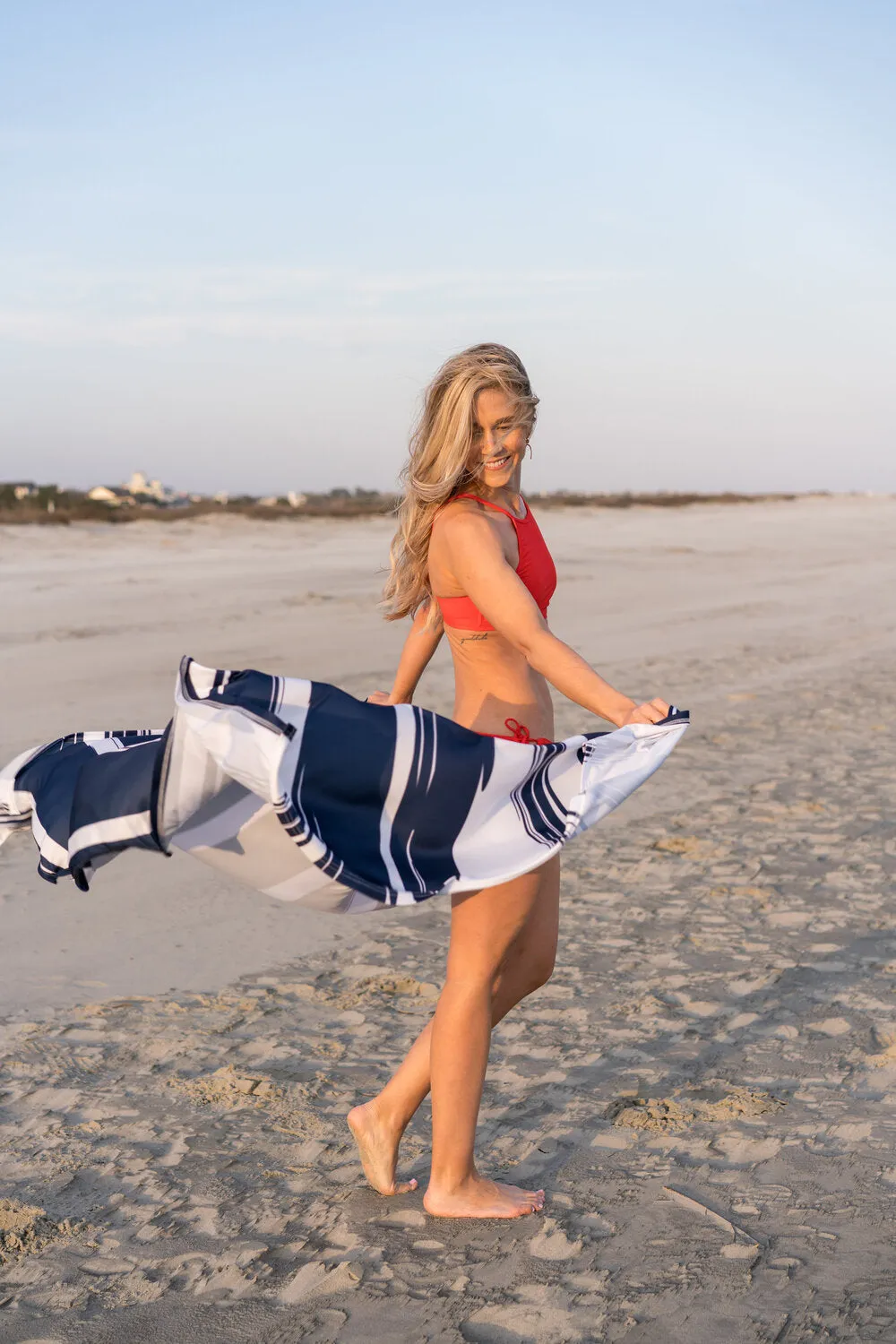 Nautical Stripes Navy Blanket