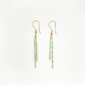 NEW! Amazonite and Gold Vermeil Sticks Earring by Debbie Fisher