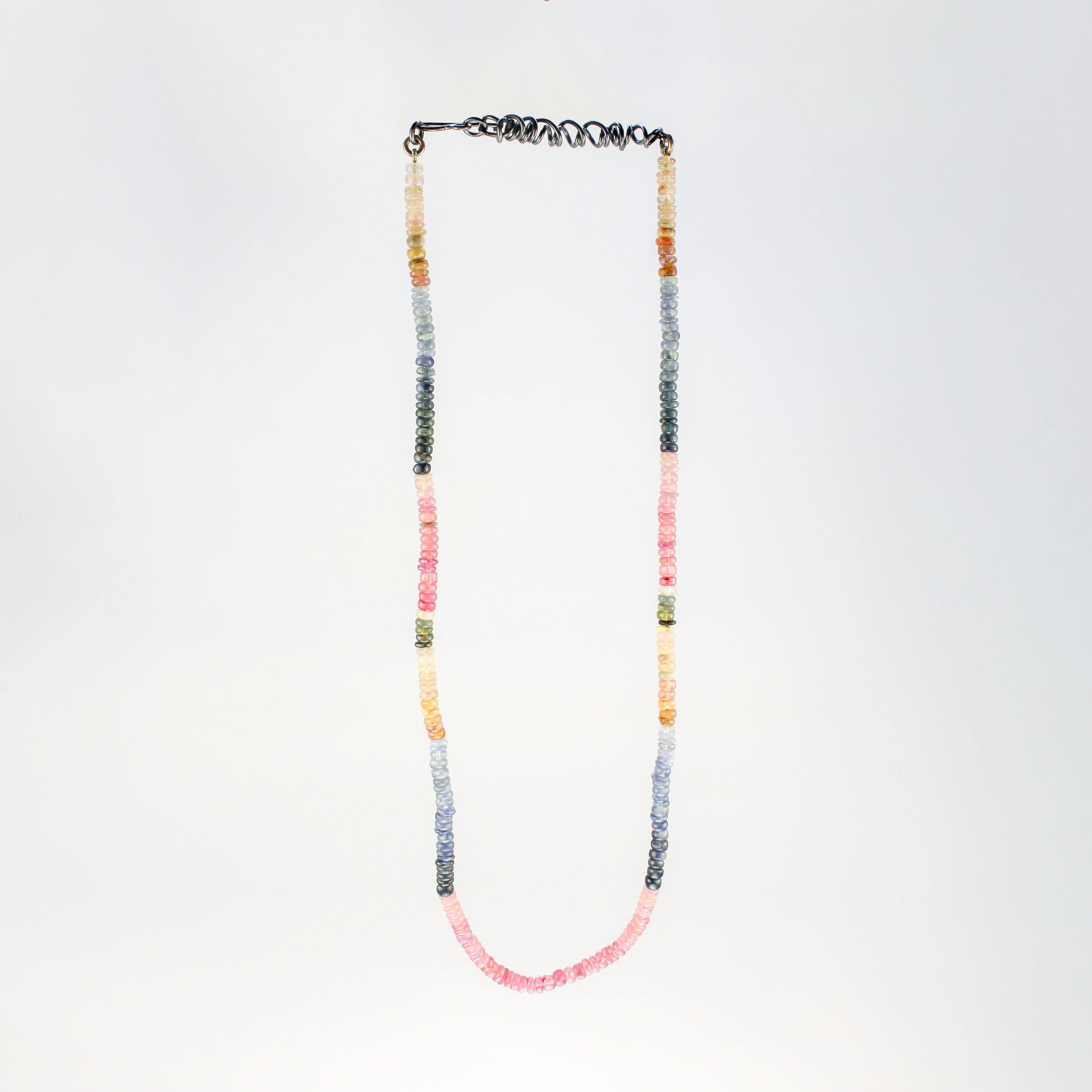 NEW! Cabochon Multicolor Sapphire Rounded Bead Necklace by Rina Young