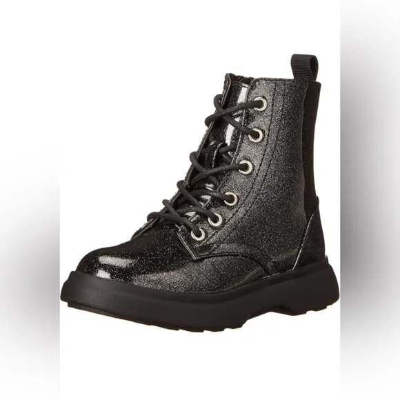 New DV by Dolce Vita Girl’s Colada Black Sparkle Ankle Boot size 5