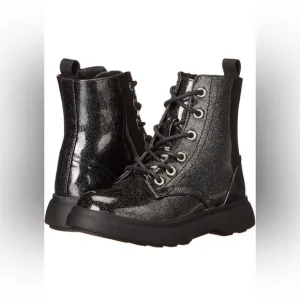 New DV by Dolce Vita Girl’s Colada Black Sparkle Ankle Boot size 5