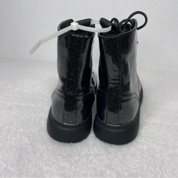 New DV by Dolce Vita Girl’s Colada Black Sparkle Ankle Boot size 5
