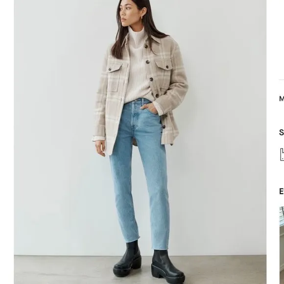NEW Everlane The ’90s Cheeky Jean Raw Hem Sz 30