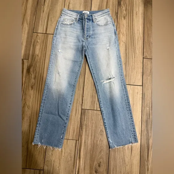 New! Pistola Charlie High Rise Classic Straight Ankle Sz 26 $148