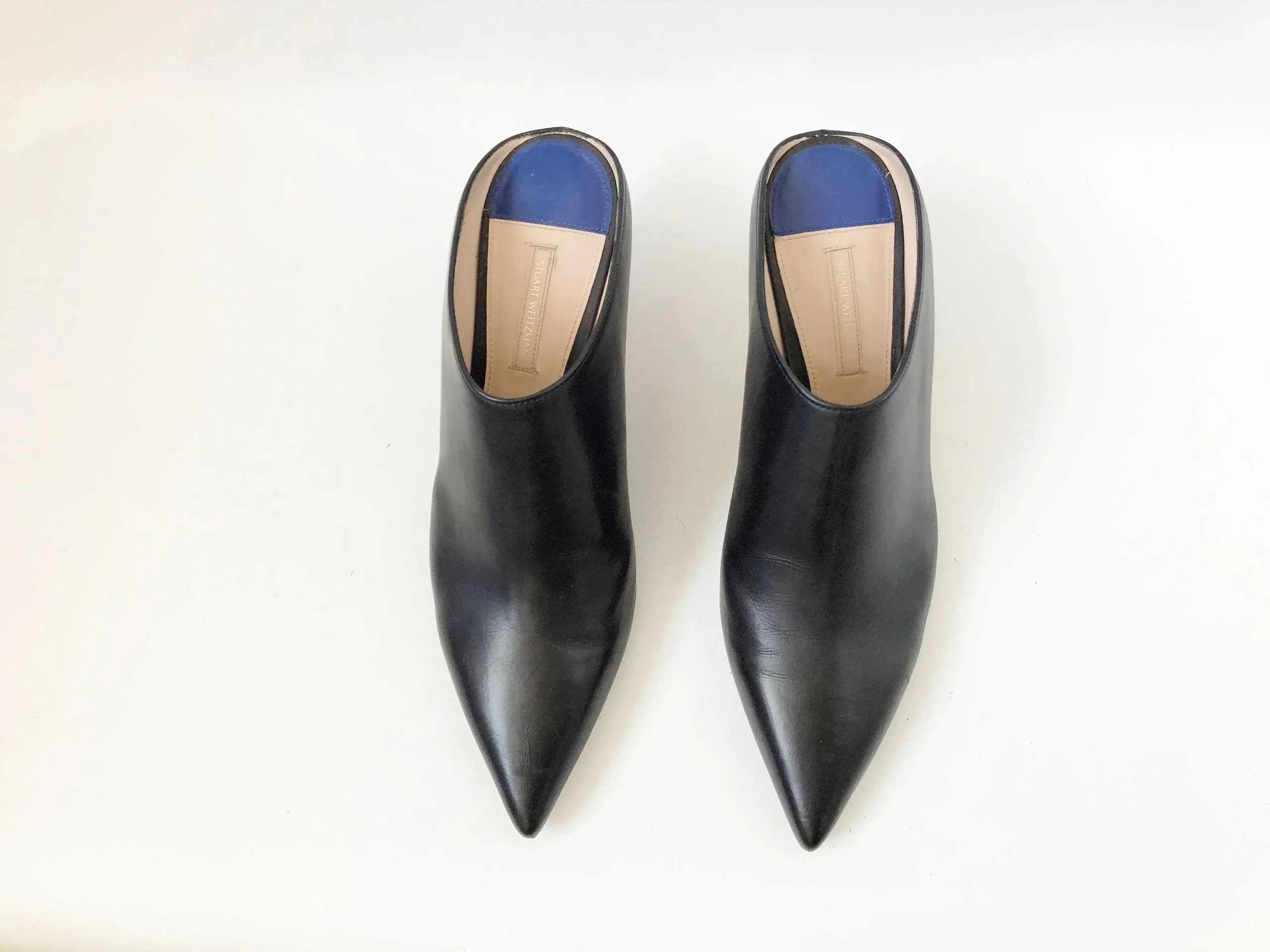 NEW Stuart Weitzman Black Mira Mule Size 10.5