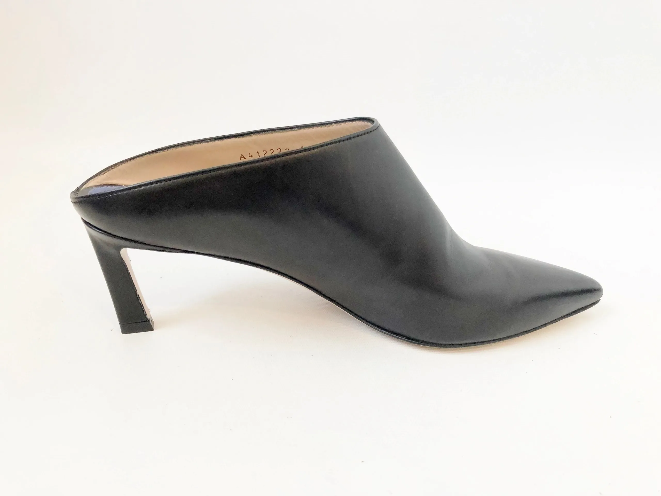 NEW Stuart Weitzman Black Mira Mule Size 10.5