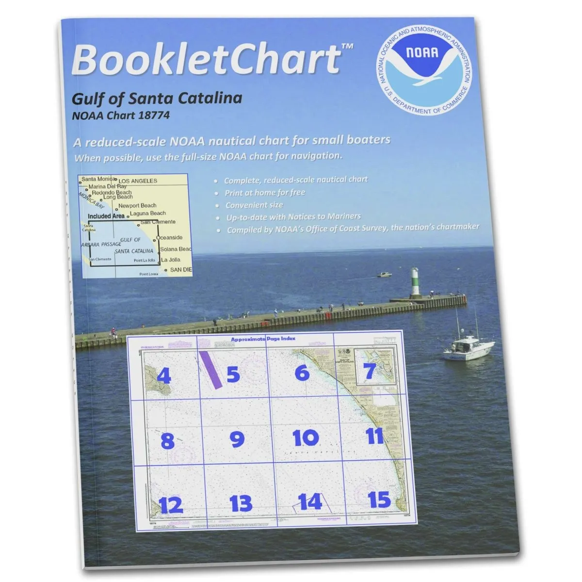 NOAA BookletChart 18774: Gulf of Santa Catalina; Delmar Boat Basin-Camp Pendleton