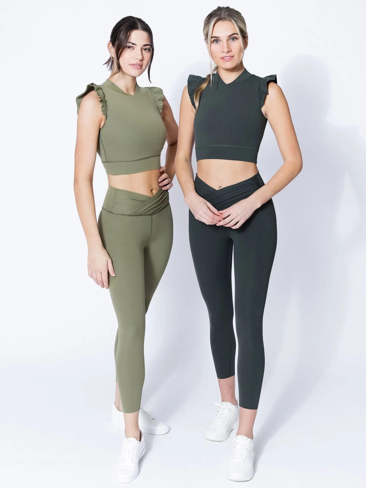 NUDE WRAP ANKLE CROPS, SAGE