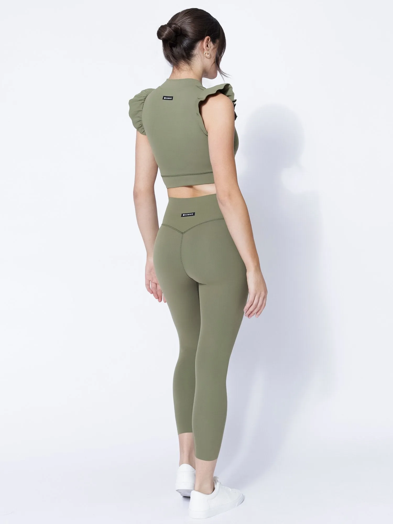 NUDE WRAP ANKLE CROPS, SAGE