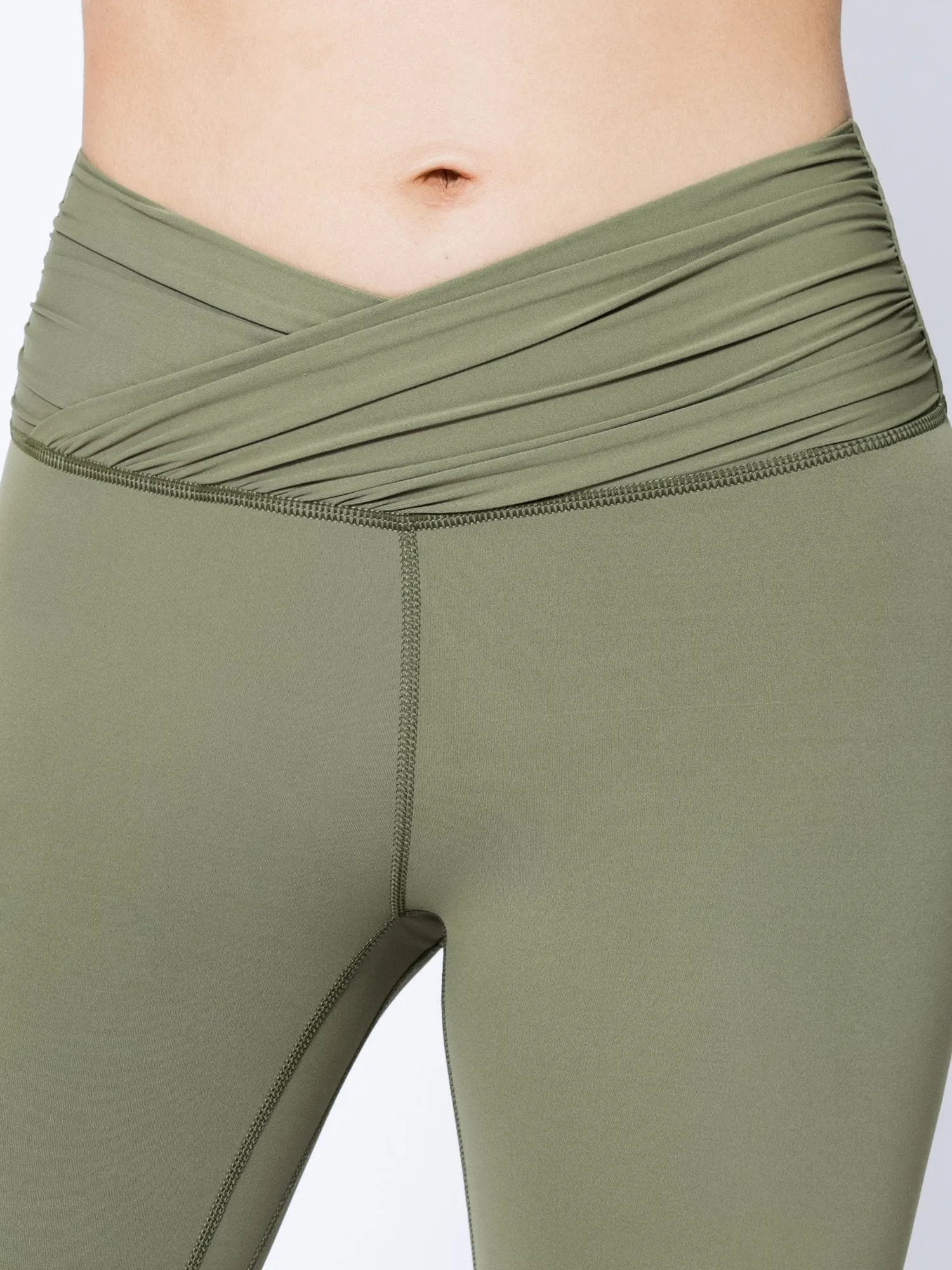 NUDE WRAP ANKLE CROPS, SAGE