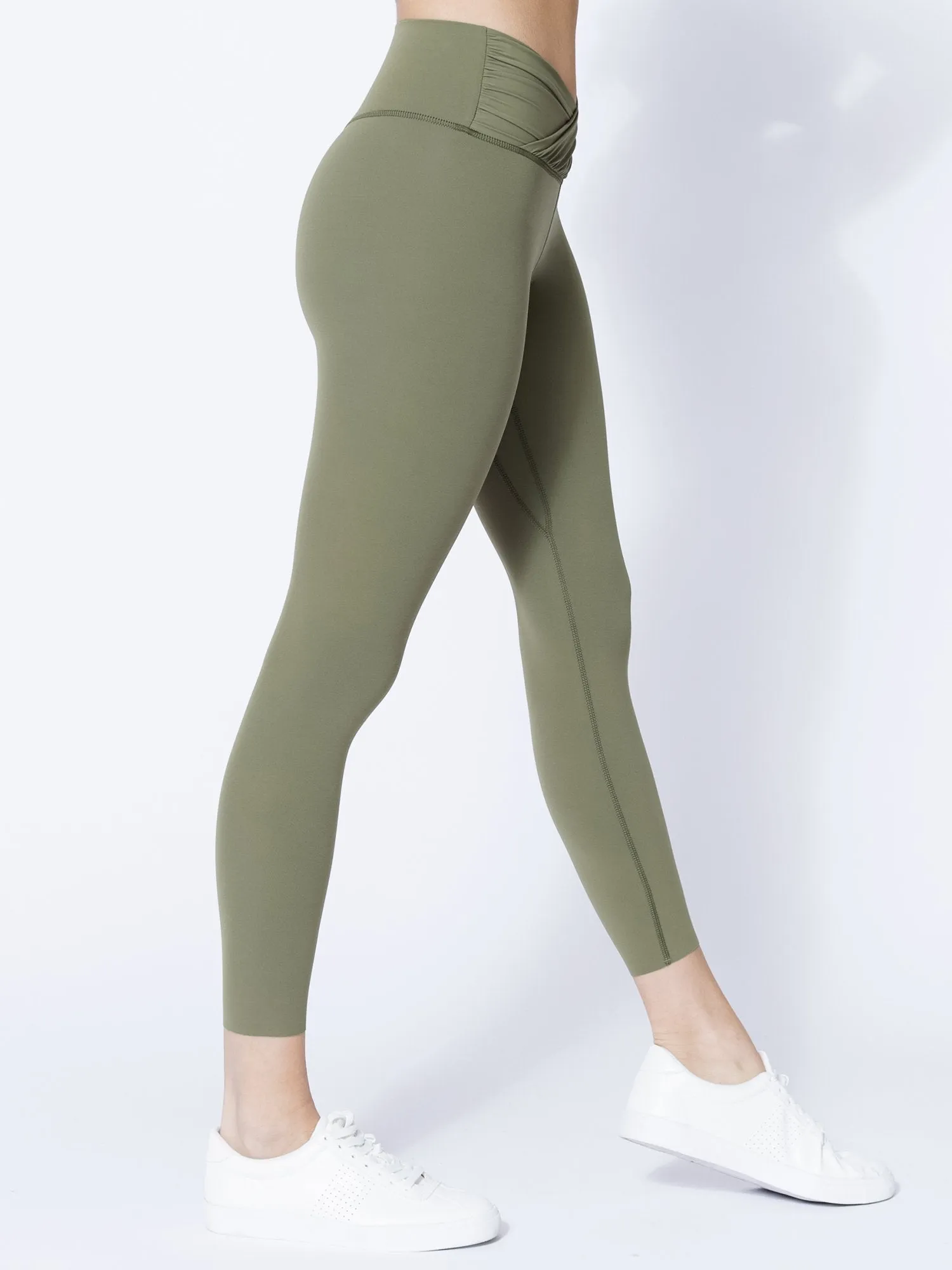 NUDE WRAP ANKLE CROPS, SAGE