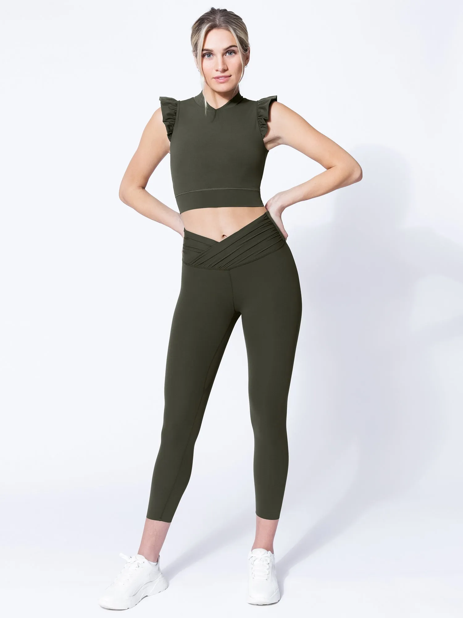 NUDE WRAP ANKLE CROPS
