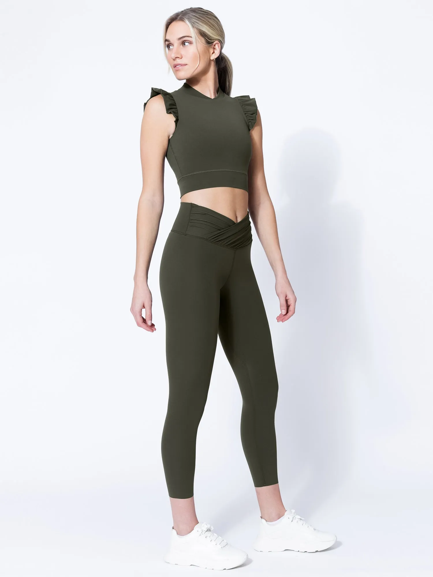 NUDE WRAP ANKLE CROPS
