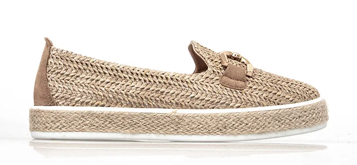 Nusa Raffia Slides Stone