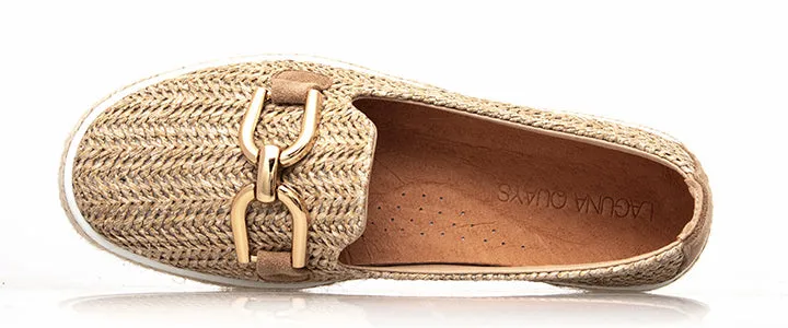 Nusa Raffia Slides Stone