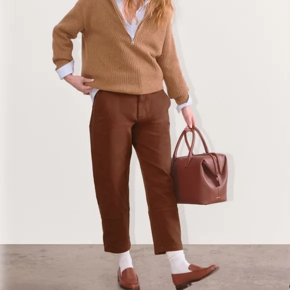 NWOT Everlane Utility Barrel Pant in Rosewood Size 16