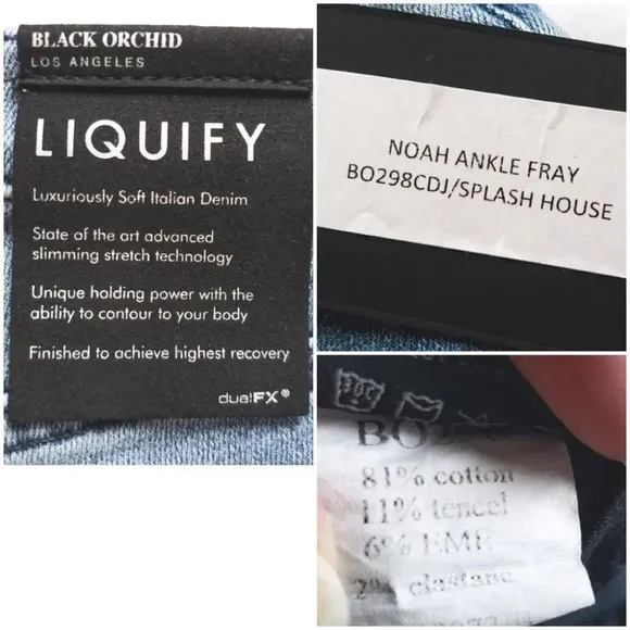 NWT Black Orchid Noah Ankle Fray Distressed Jeans