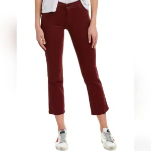 NWT J Brand Selena Mid Rise Crop Boot Photo Ready Jean in Coated Oxblood