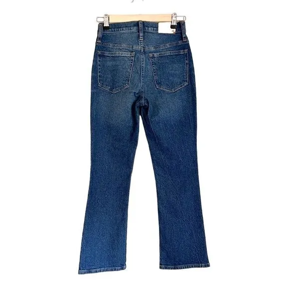 NWT J. Crew 9&quot; Demi Boot Cut Crop Palmyra Hash Denim Jean BP487 Retails $128