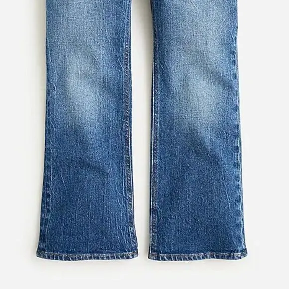 NWT J. Crew 9&quot; Demi Boot Cut Crop Palmyra Hash Denim Jean BP487 Retails $128