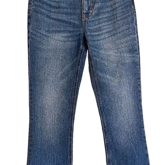 NWT J. Crew 9&quot; Demi Boot Cut Crop Palmyra Hash Denim Jean BP487 Retails $128