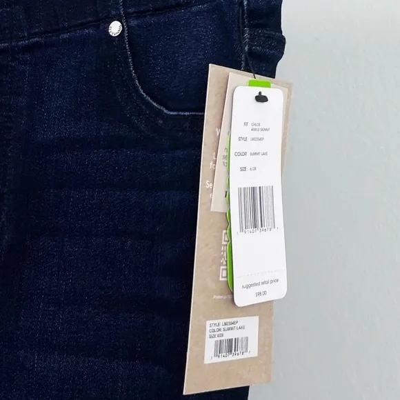 NWT Liverpool Chloe Pull-On Ankle Skinny Sustainable in Summit Lake