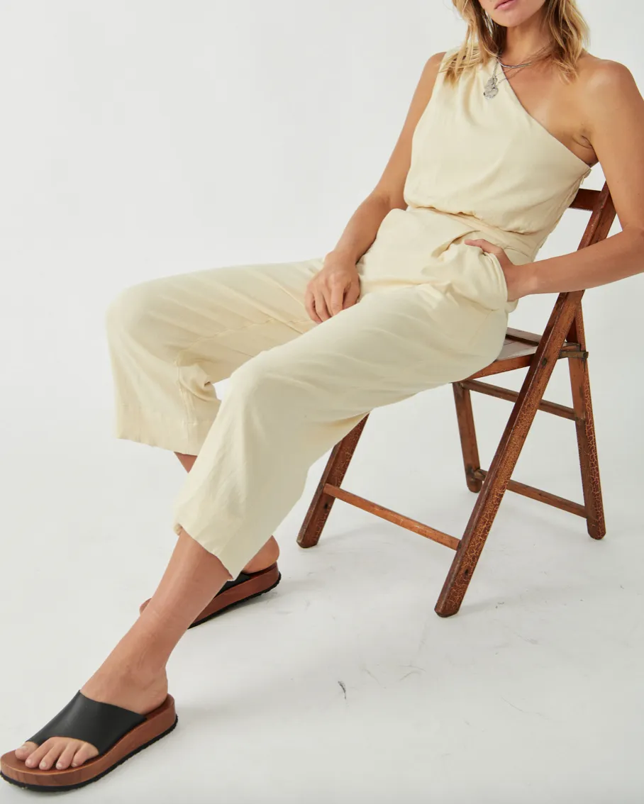 One Shoulder High Waisted Jumpsuit
