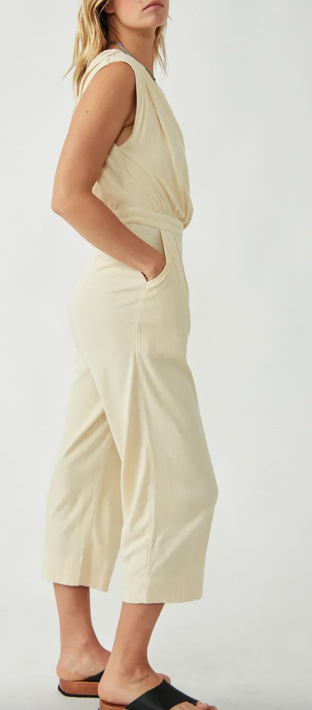 One Shoulder High Waisted Jumpsuit