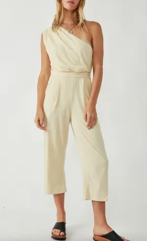 One Shoulder High Waisted Jumpsuit