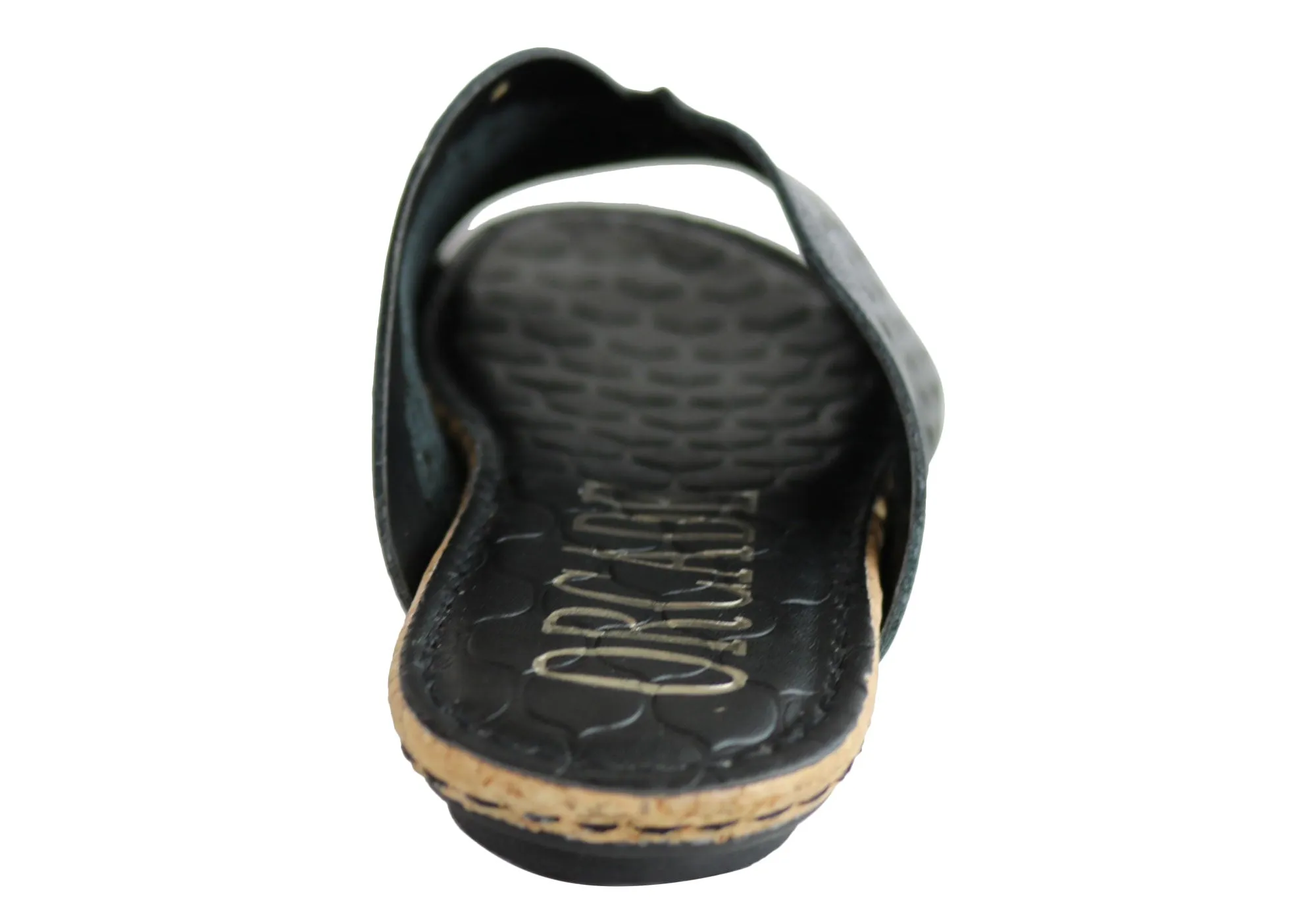 Orcade Natalie Womens Comfort Leather Slides Sandals Made In Brazil