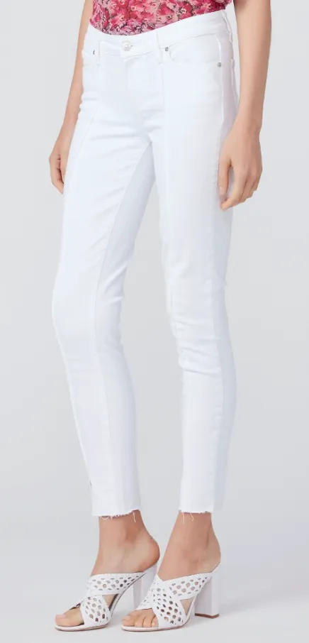Paige - Verdugo Ankle Crop Denim Jeans - Crisp White