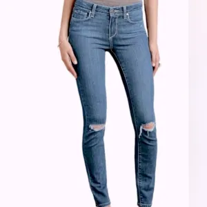 PAIGE Verdugo Ankle Jeans | Evelyn Destructed Med Blue Wash | Size 27
