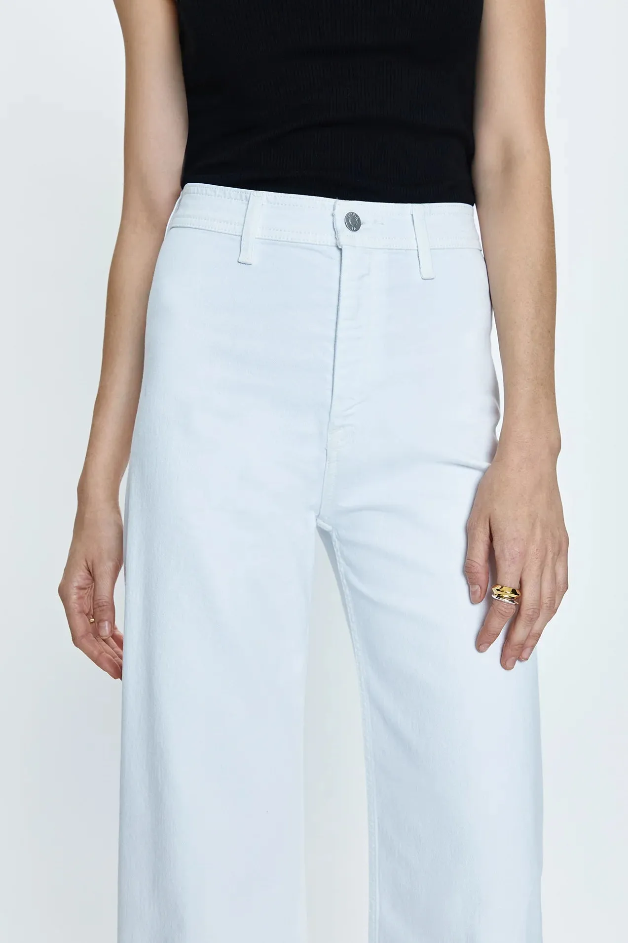 Penny Crop High Rise Wide Leg Crop Blizzard