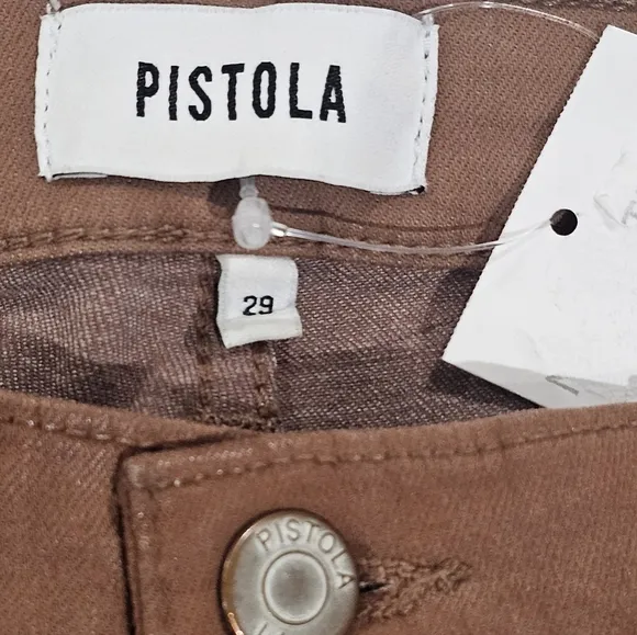 Pistola Lennon High Rise Crop Boot  Coated Saddle  Womens size 29