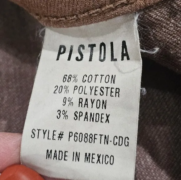Pistola Lennon High Rise Crop Boot  Coated Saddle  Womens size 29