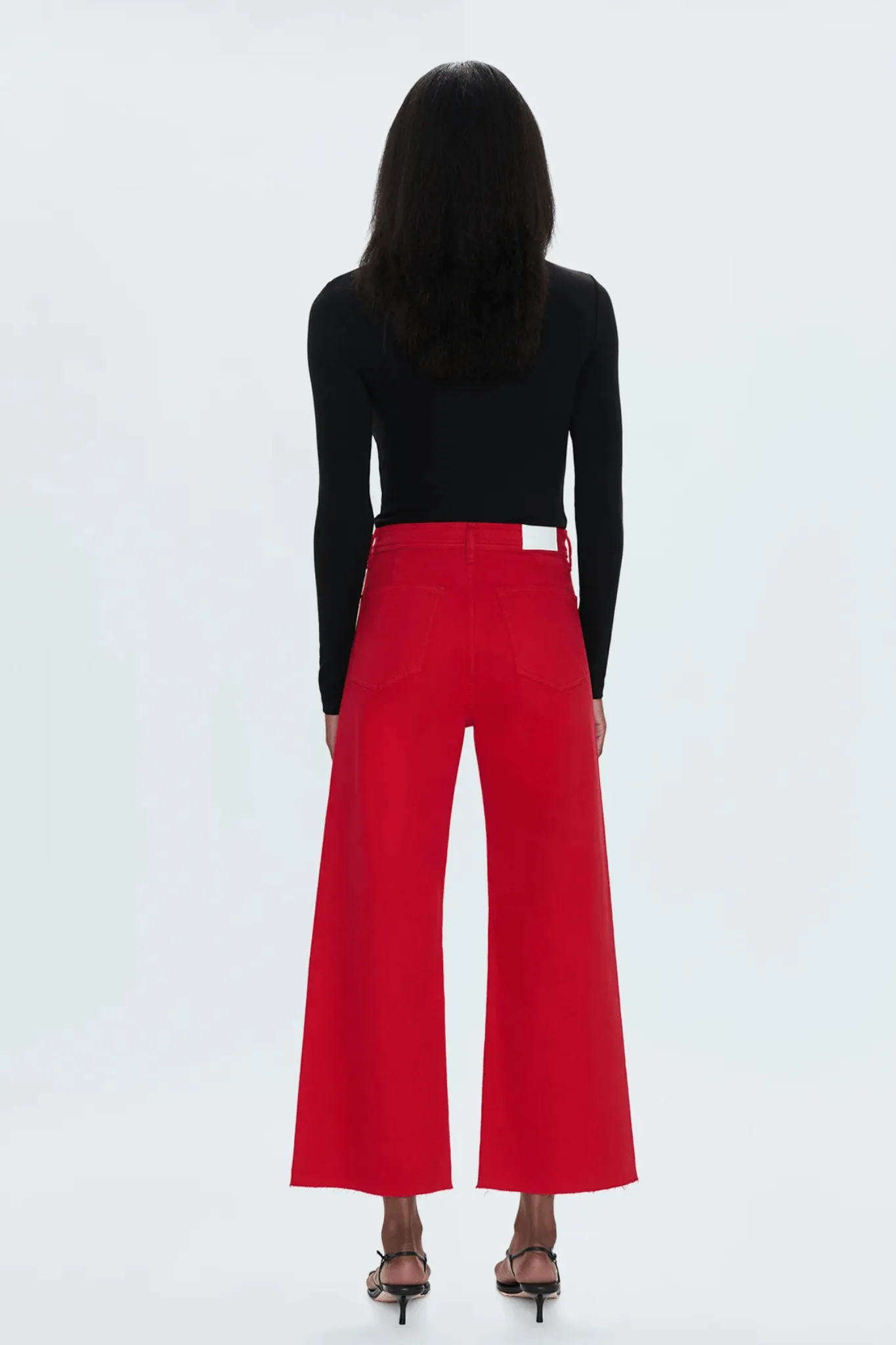 Pistola: Penny Crop High Rise Wide Leg in Ruby