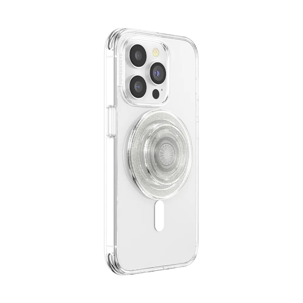 PopSockets MagSafe Phone Grip - Clear Glitter