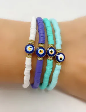 Protection Eye and Zircon Bracelet