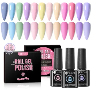 "Daydreaming" 12-Colour Pastel Gel Polish Set